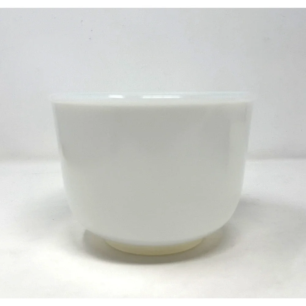 Glasbake for Sunbeam White Milk Glass Mixing Bowl Pour Spout 6.5